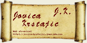 Jovica Krstajić vizit kartica